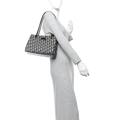 Christian Dior Oblique Small Bow Shopping Tote Blue Multicolor 2 of 13