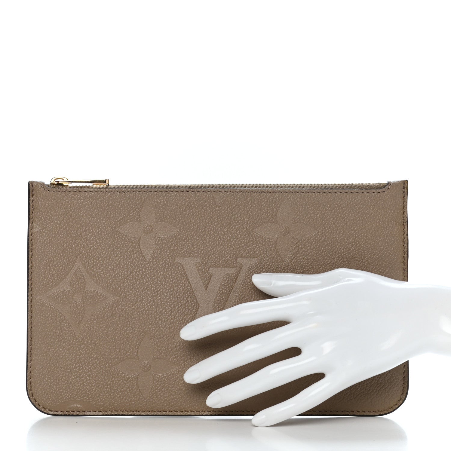 Louis Vuitton Empreinte Monogram Giant Neverfull MM Pochette Tourterelle 2 of 6