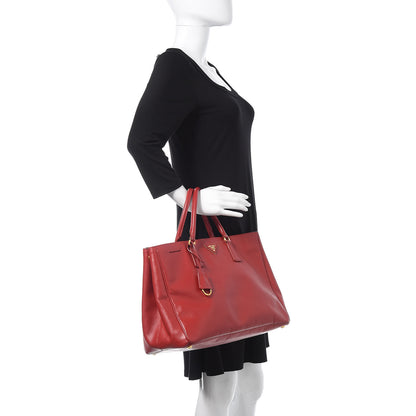 Prada Saffiano Lux Large Tote Fuoco 2 of 15