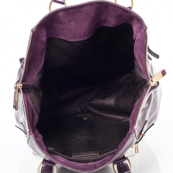 XL Patent Downtown Tote Violet