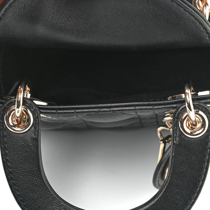 Christian Dior Lambskin Cannage Micro Lady Dior Black 4 of 4