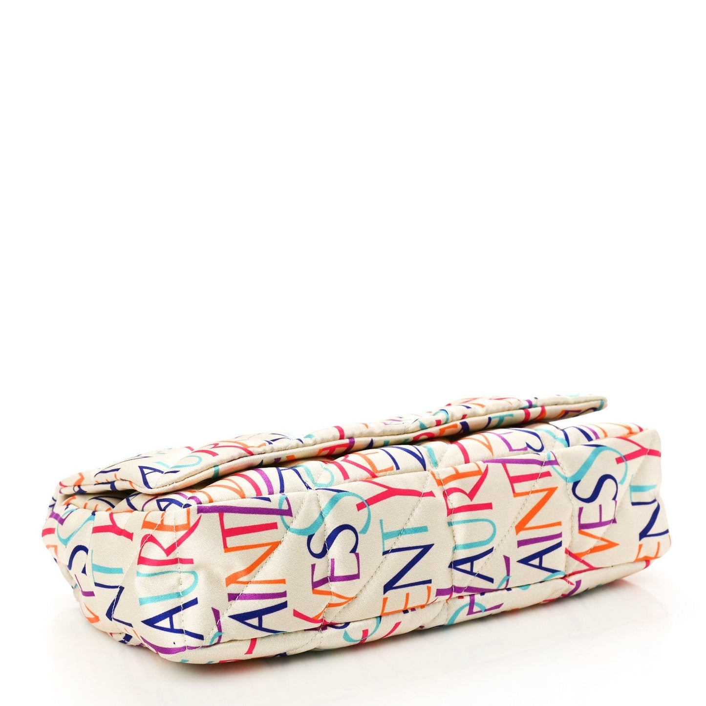 Silk Carre Rive Gauche Print Patchwork Monogram Medium Jamie Multicolor White