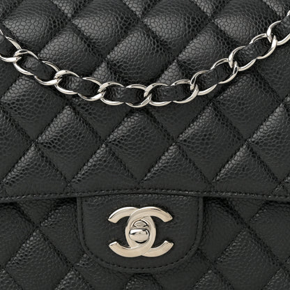 Chanel Caviar Quilted Medium Double Flap Black 8 of 12