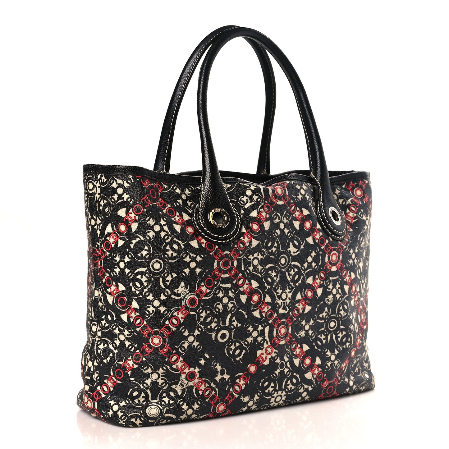 Coated Canvas Coco Small Tote Black