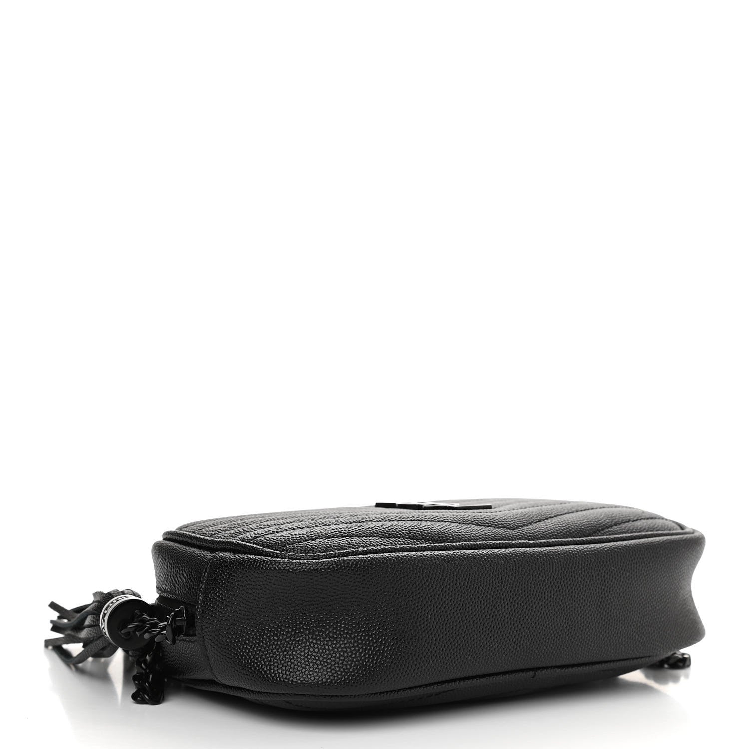 Saint Laurent Grain De Poudre Matelasse Monogram Mini Lou Camera Bag Black 3 of 10