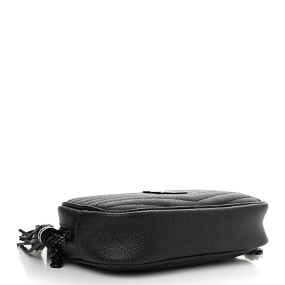 Saint Laurent Grain De Poudre Matelasse Monogram Mini Lou Camera Bag Black 3 of 10