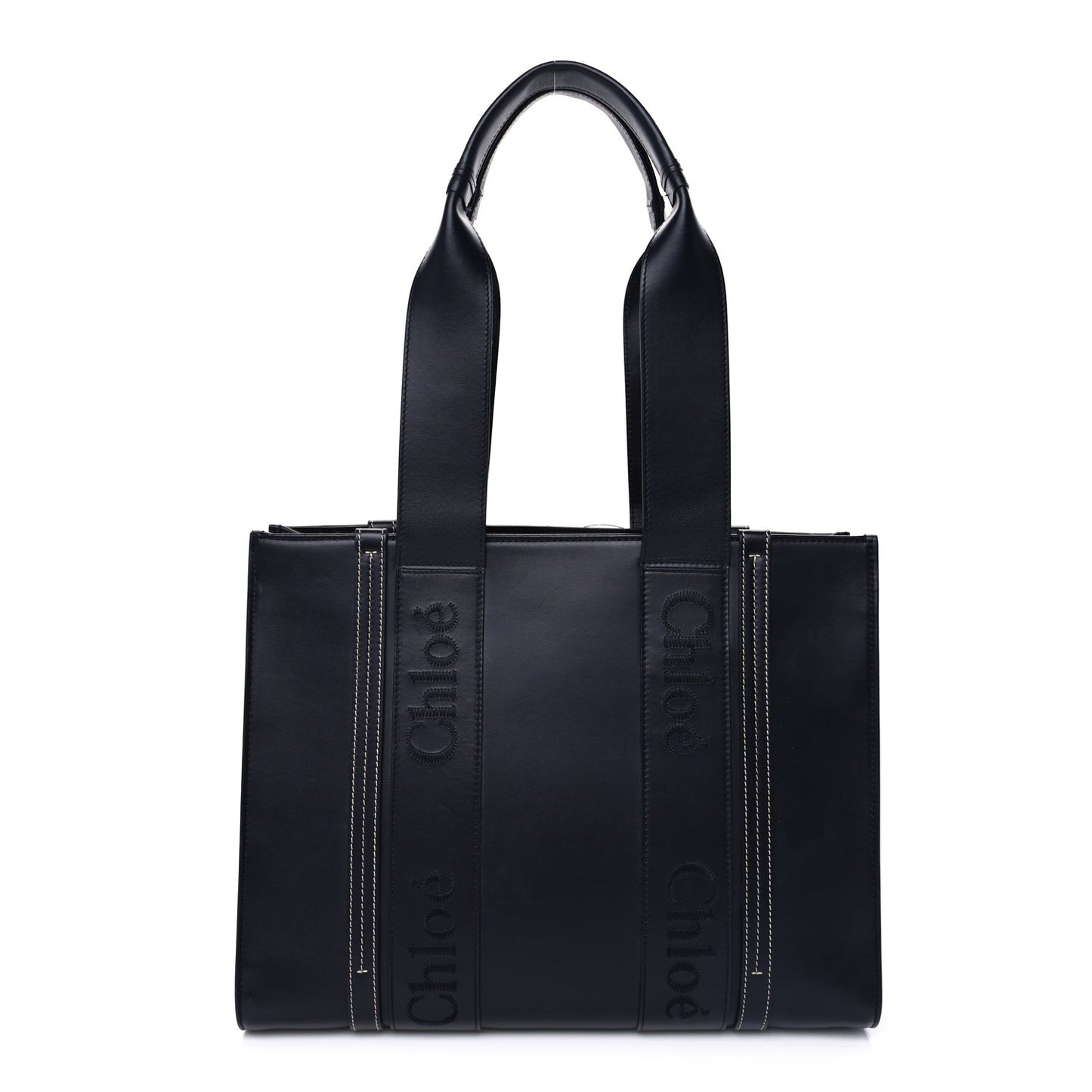 Calfskin Medium Woody Tote  Obscure Navy