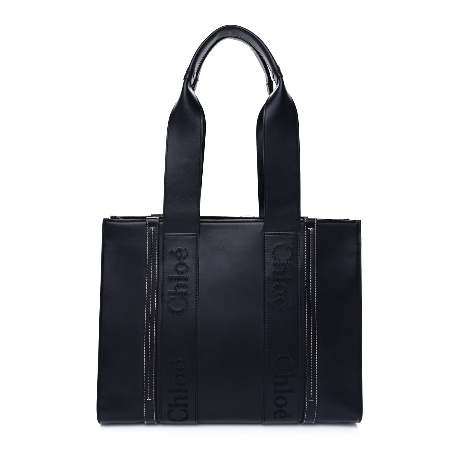 Chloe Calfskin Medium Woody Tote  Obscure Navy 1 of 8