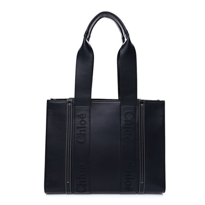 Chloe Calfskin Medium Woody Tote  Obscure Navy 1 of 8
