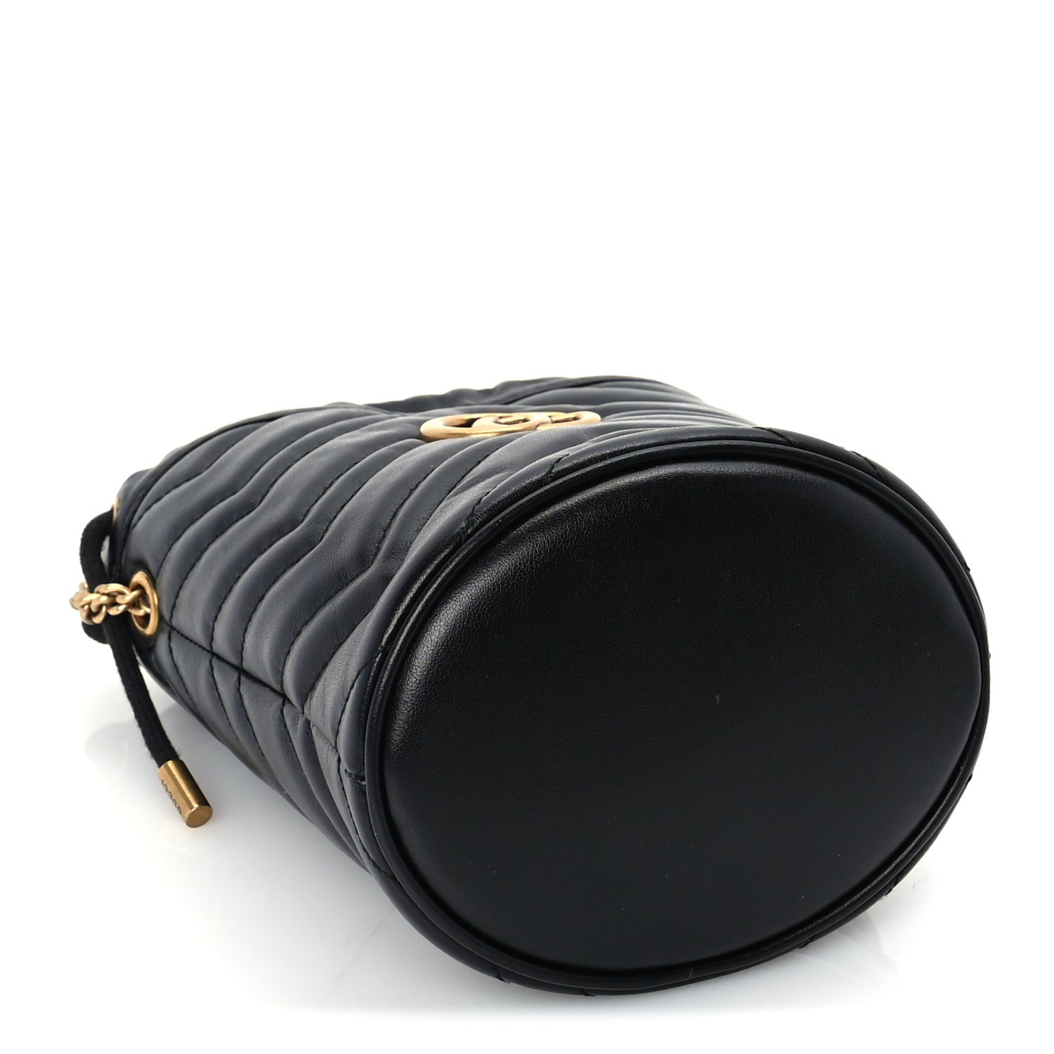 Gucci Calfskin Matelasse Mini GG Marmont 2.0 Bucket Bag Black 3 of 8