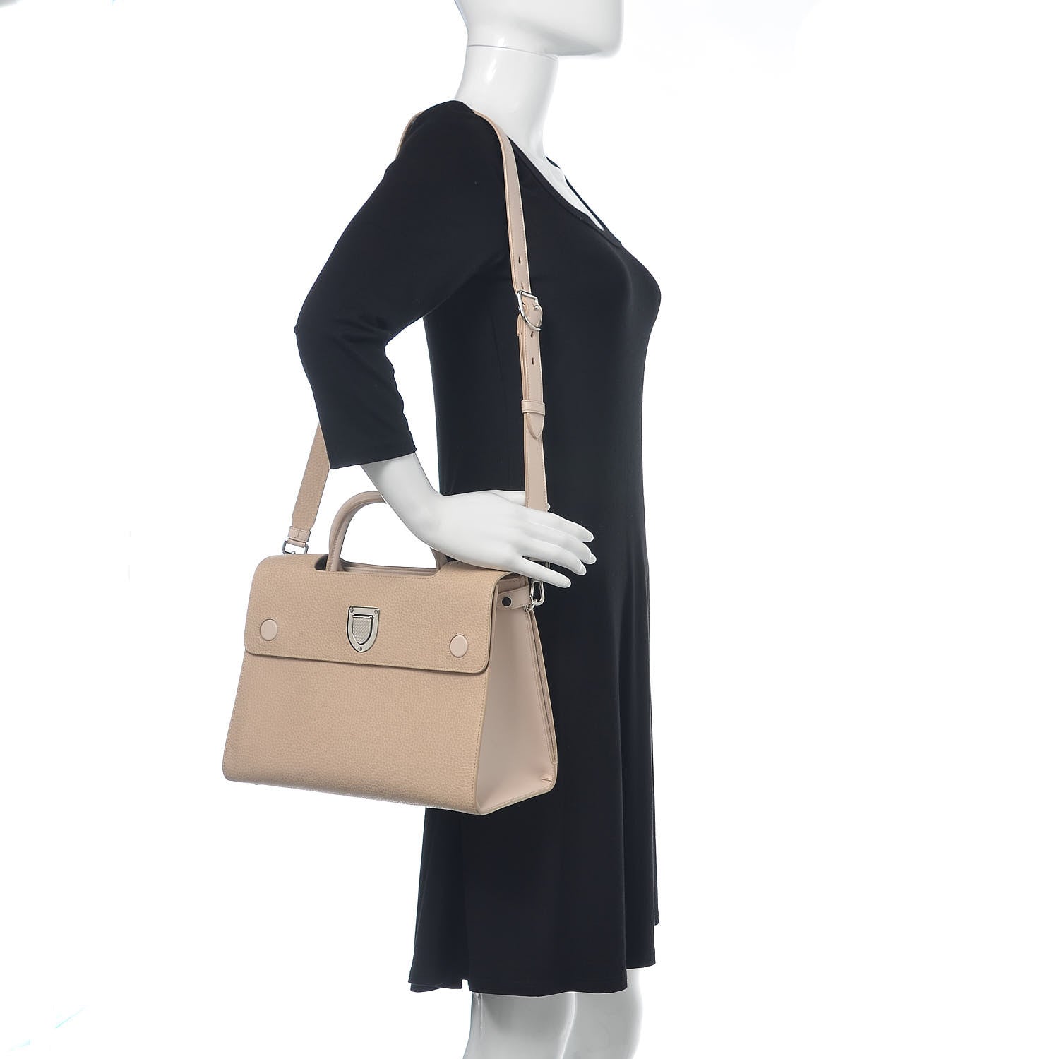 Christian Dior Bullcalf Medium Diorever Flap Beige 2 of 14