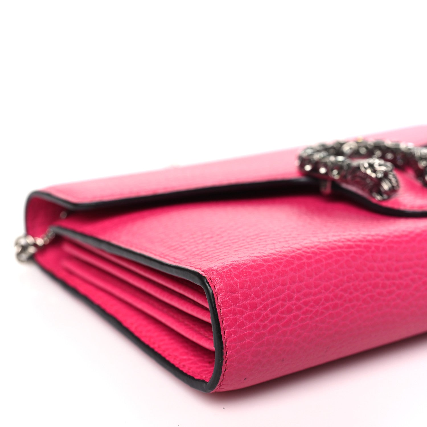 Gucci Dollar Calfskin Crystal Mini Dionysus Chain Wallet Box Pink 9 of 10