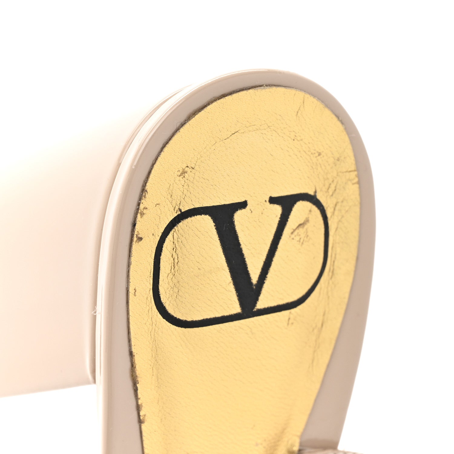 Valentino Garavani Patent One Stud Ankle Strap 90mm Sandals 38.5 Poudre 8 of 10