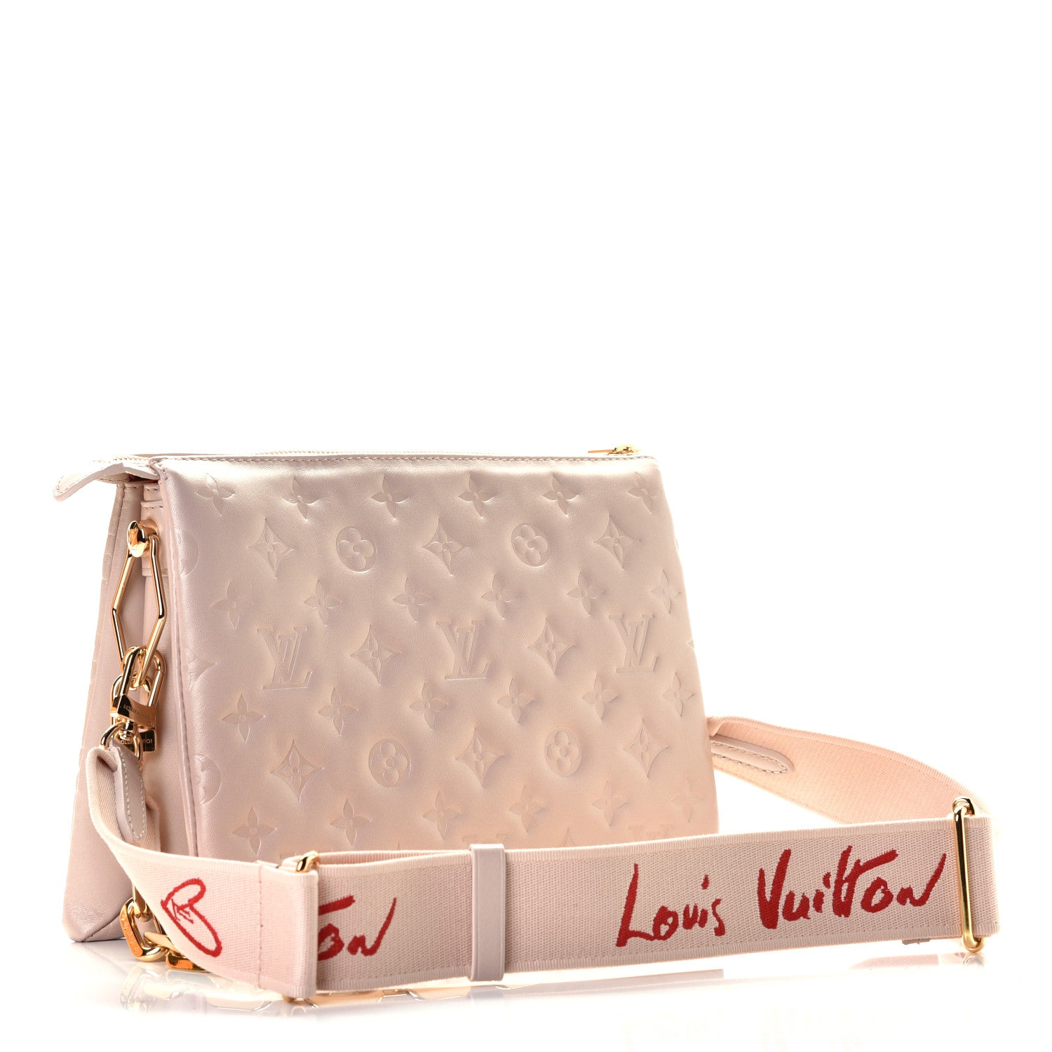 Louis Vuitton Lambskin Embossed Monogram Fall In Love Coussin PM Dragée Light Pink 2 of 6