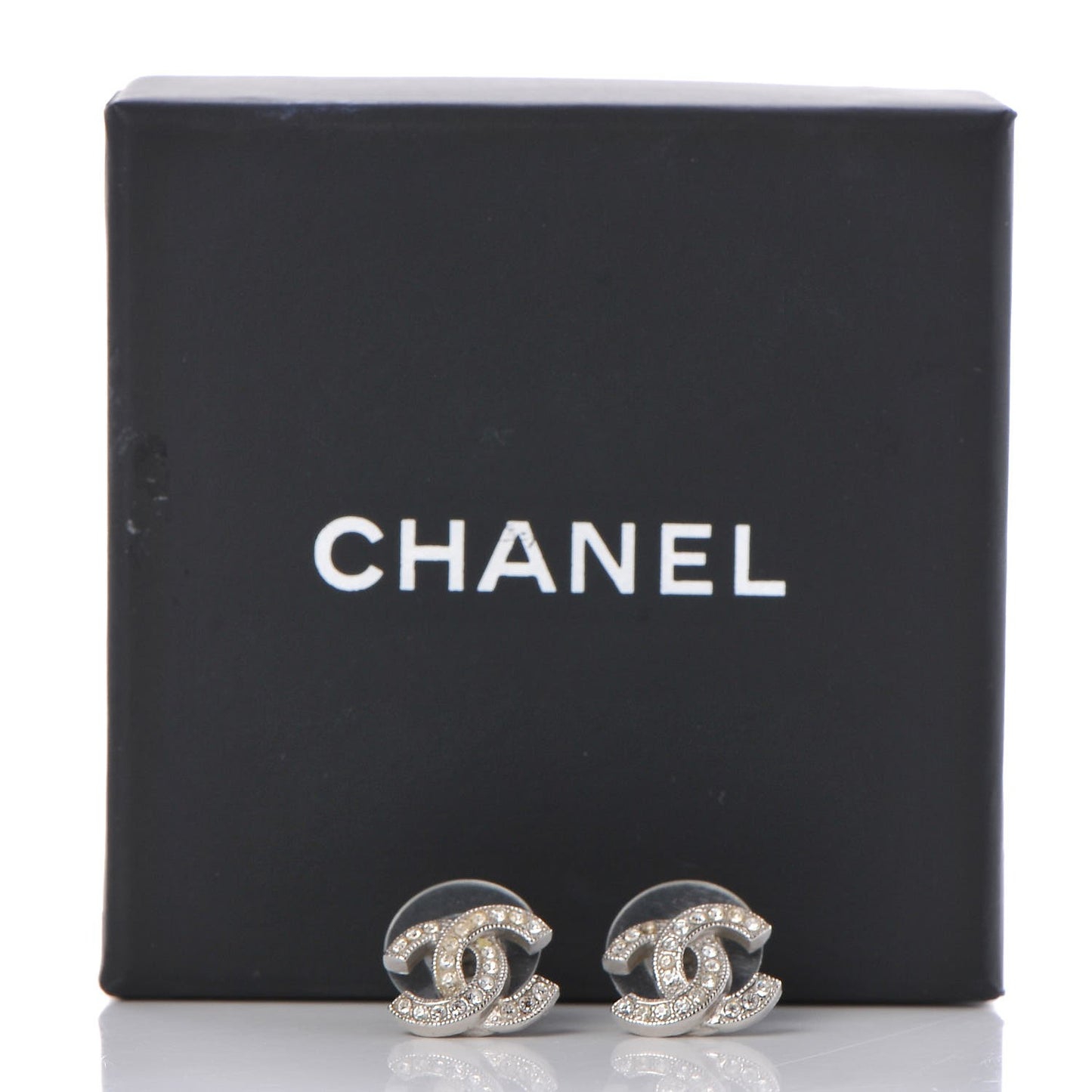 Crystal Timeless CC Earrings Silver