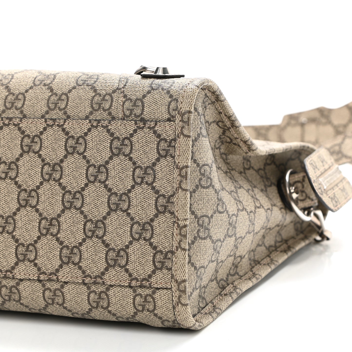 X GUCCI GG Supreme Monogram Neo Classic Silver Hardware City Beige Ebony