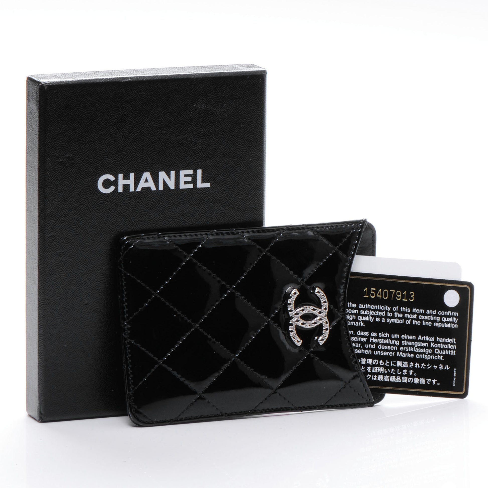 Chanel Patent Quilted iPhone 4 Case Black 5 of 8