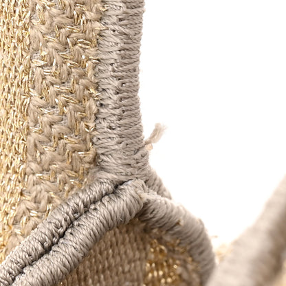 Christian Dior Canvas Embroidered Medium Stripes Book Tote Beige Multicolor 11 of 11