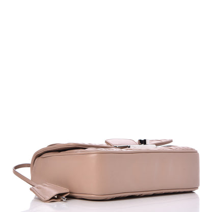 Prada Nappa Gaufre Small Sound Chain Flap Shoulder Bag Cipria 4 of 8