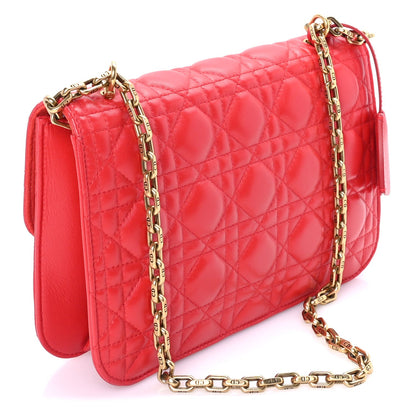 Christian Dior Lambskin Cannage Large Dioraddict Flap  Red 2 of 7