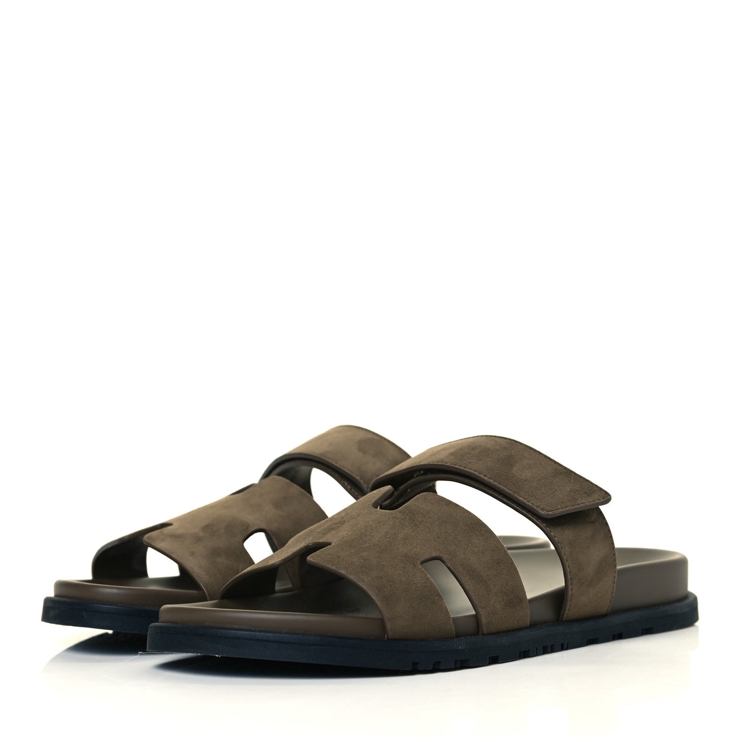 Suede Goatskin Mens Chypre Sandals 43 Vert Army