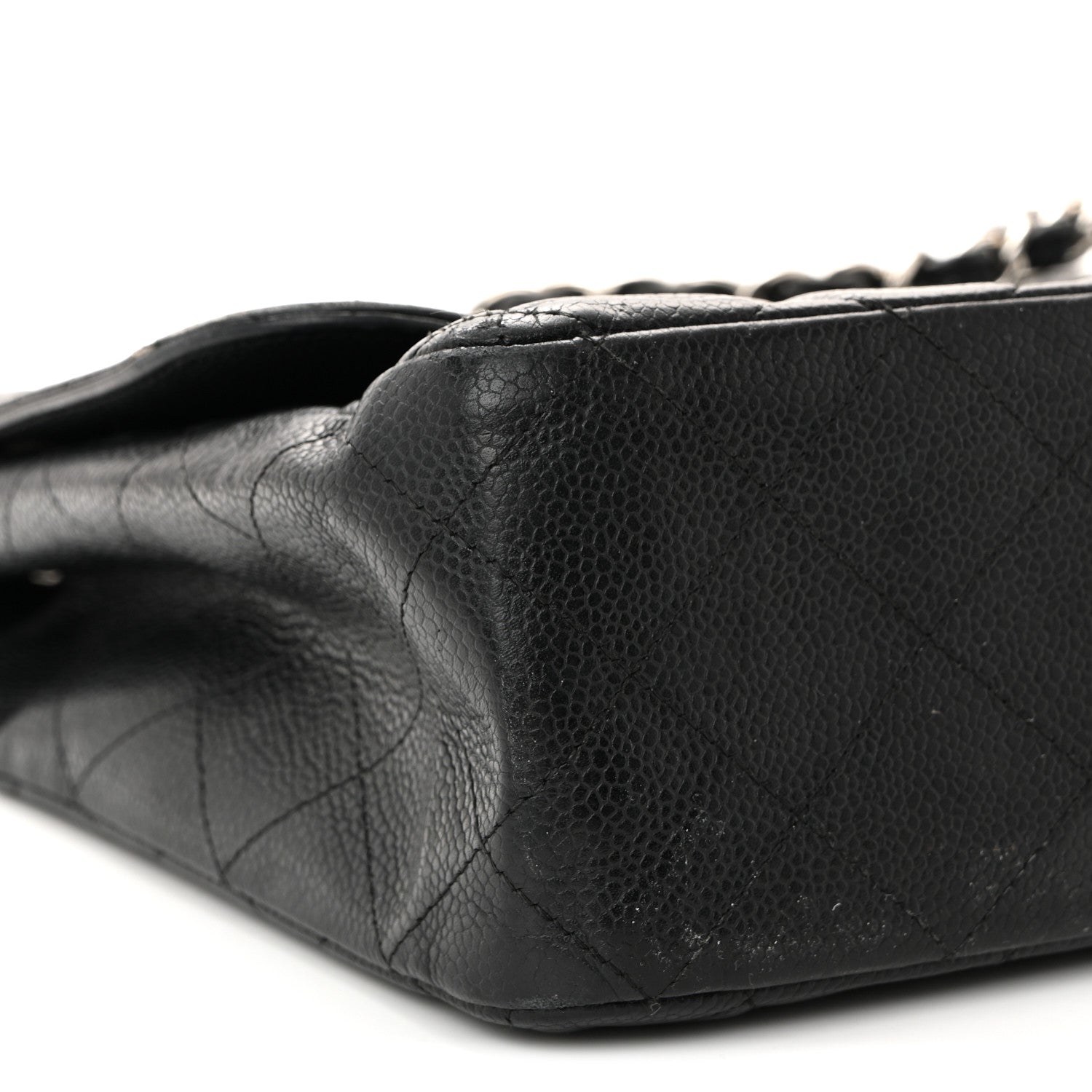 Chanel Caviar Quilted Jumbo Single Flap Black 9 of 10