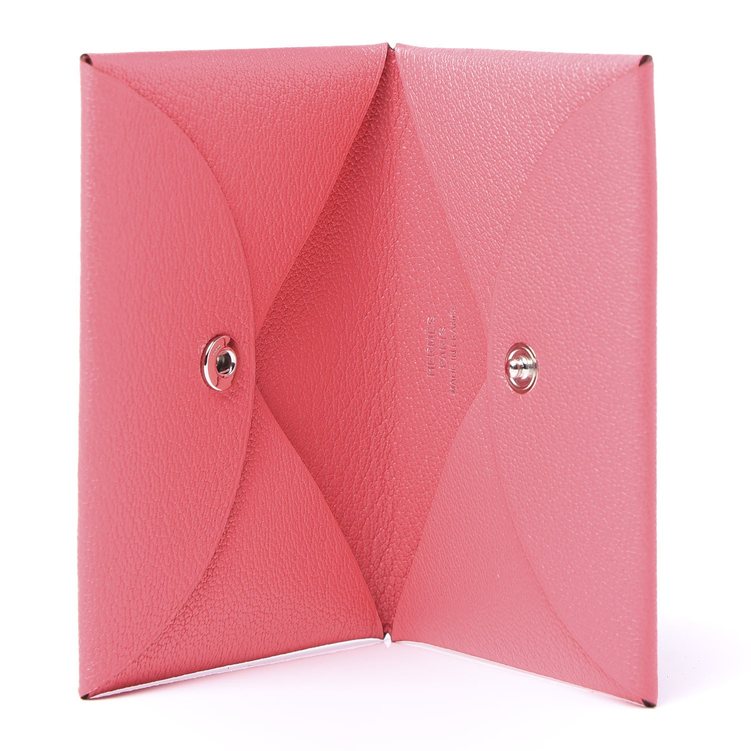 Hermes Chevre Mysore Calvi Card Case Rose Lipstick 4 of 9