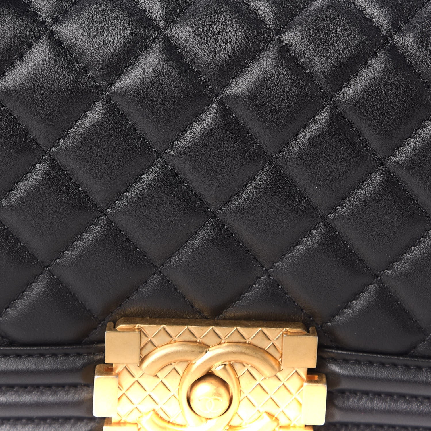Chanel Calfskin Quilted Small Boy Top Handle Flap Black 11 of 11