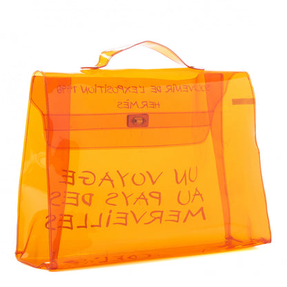 Hermes Vinyl Souvenir De L'Exposition Kelly Orange 2 of 8