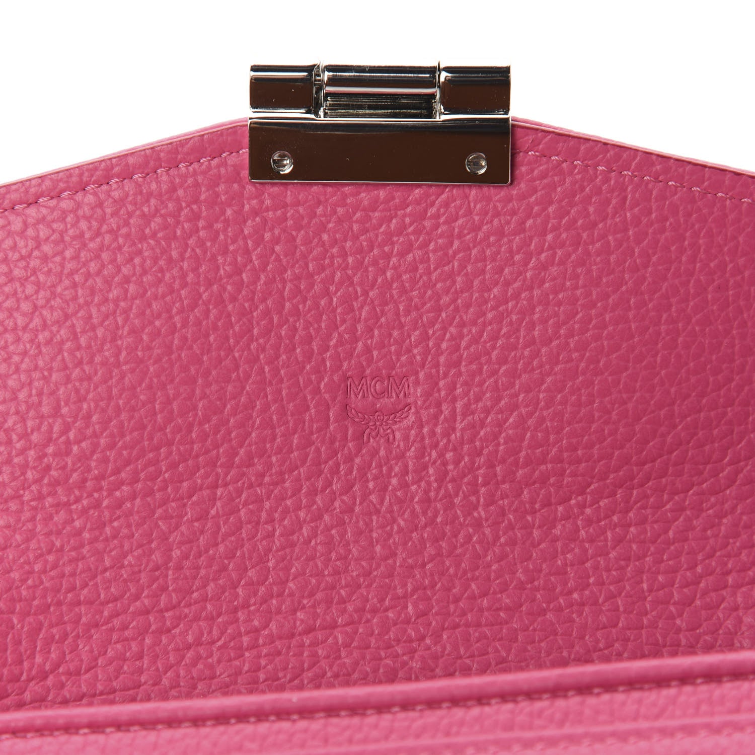 MCM Calfskin Large Patricia Wallet On Chain Pink 8 of 10