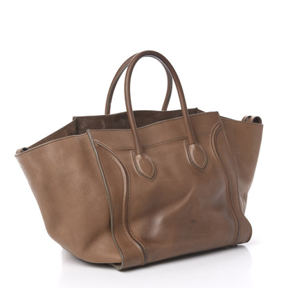 Celine Supple Calfskin Medium Phantom Luggage Taupe 4 of 23