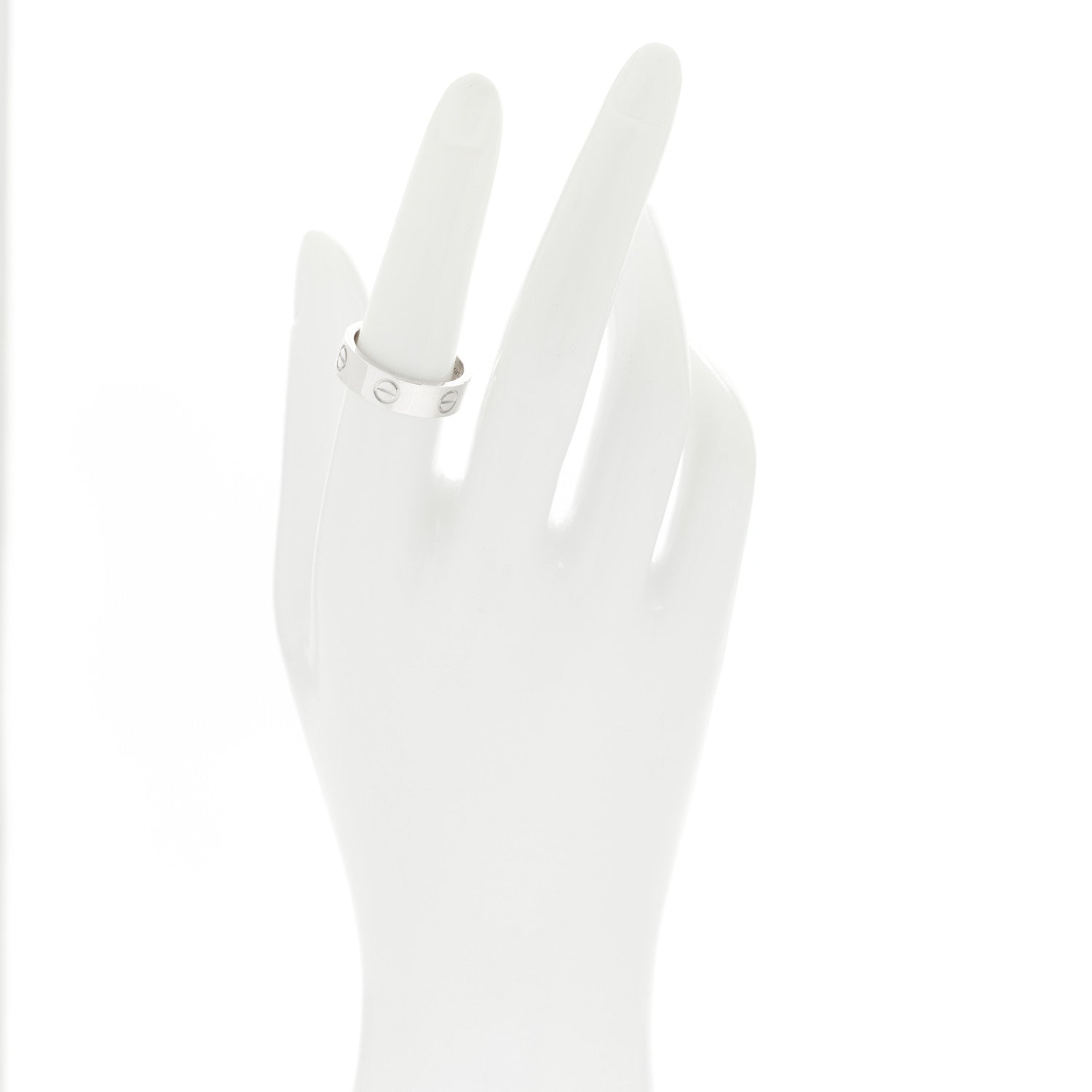 Cartier 18K White Gold 5.5mm LOVE Ring 54 6.75 2 of 4