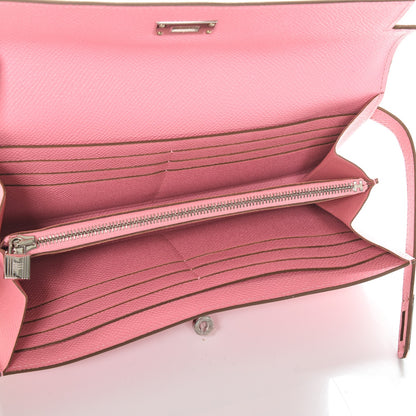 Hermes Epsom Kelly Longue Wallet Rose Confetti 5 of 18
