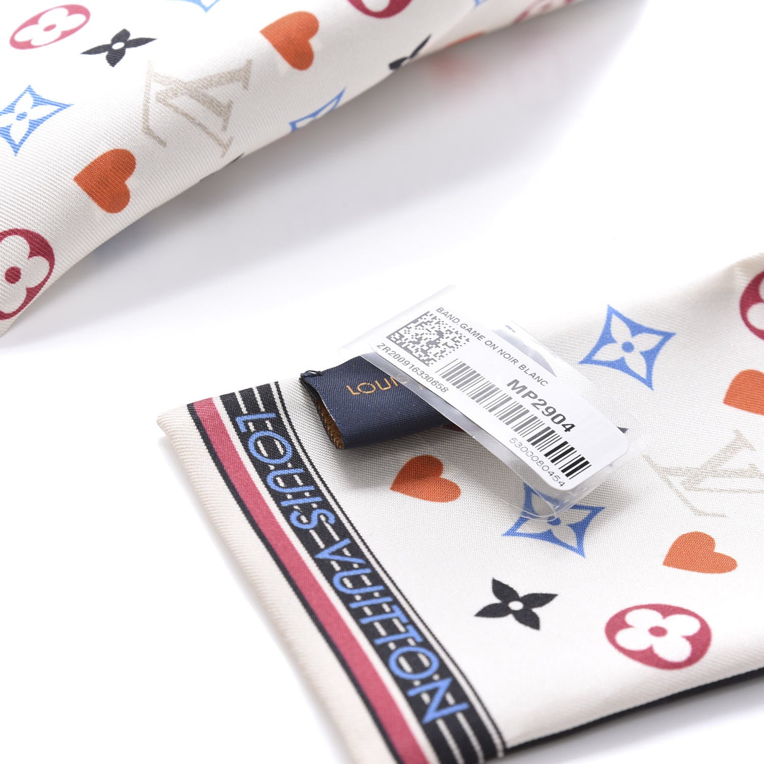 Louis Vuitton Silk Game On Bandeau Black White 3 of 5