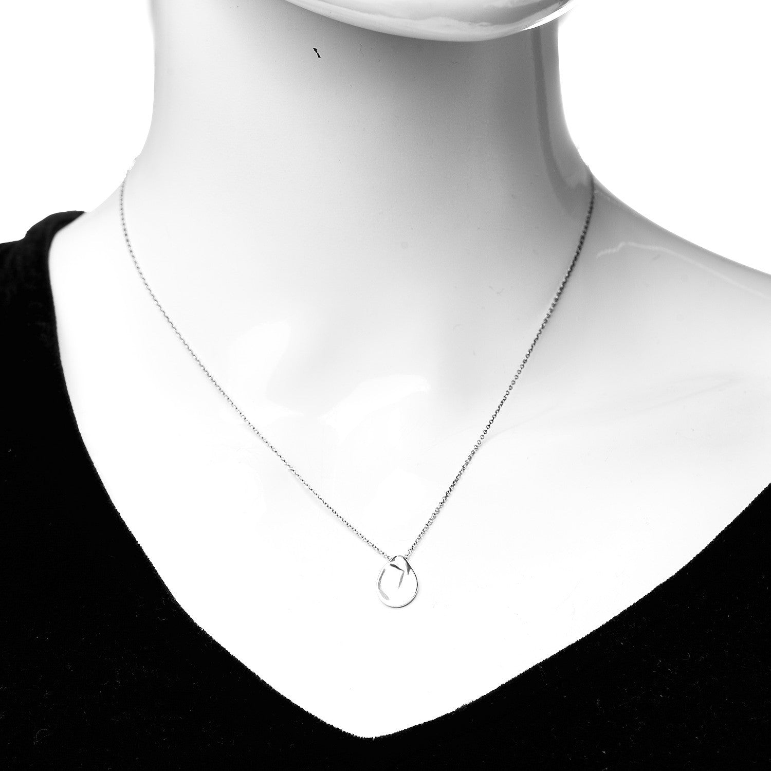 Tiffany Sterling Silver Elsa Peretti Madonna Pendant Necklace 2 of 9