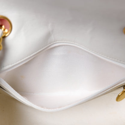 Chanel Lambskin Vertical Quilt Mini Flap Black White 17 of 18