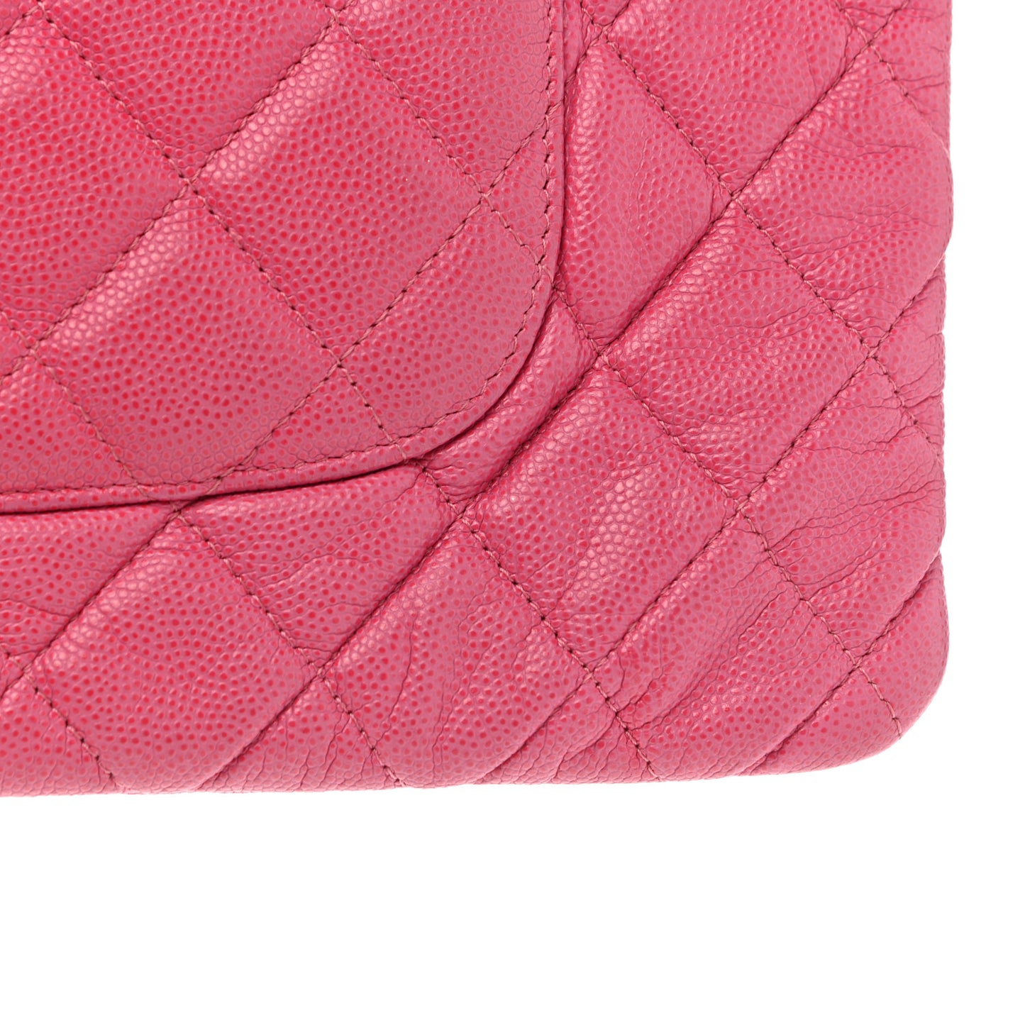 Caviar Quilted Medium Cosmetic Case Pink