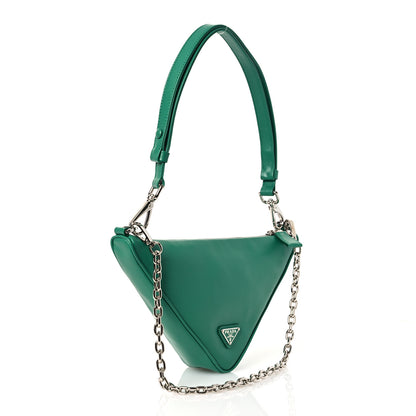 Prada Grace Lux Triangle Logo Embossed Mini Triangle Bag Mango 3 of 10