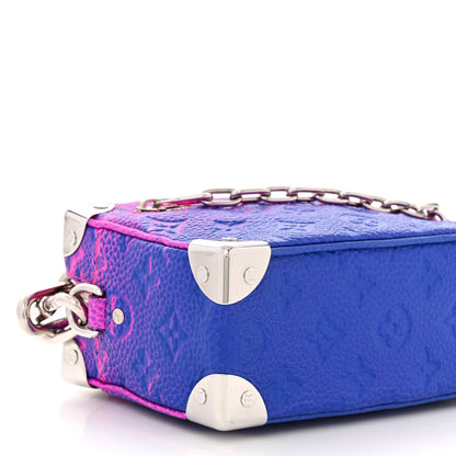 Louis Vuitton Taurillon Illusion Mini Soft Trunk Bleu Rose 8 of 9