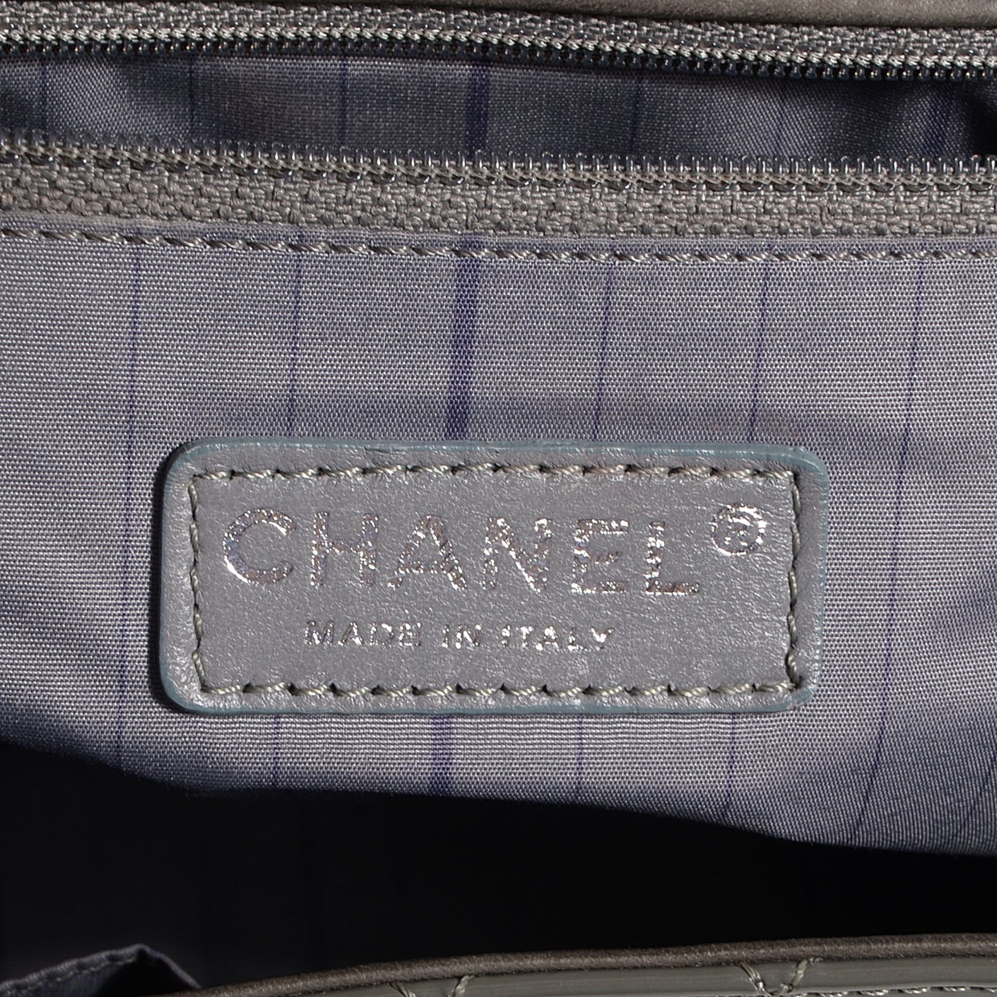 Glazed Calfskin Mademoiselle Lock Kelly Flap Bag Grey