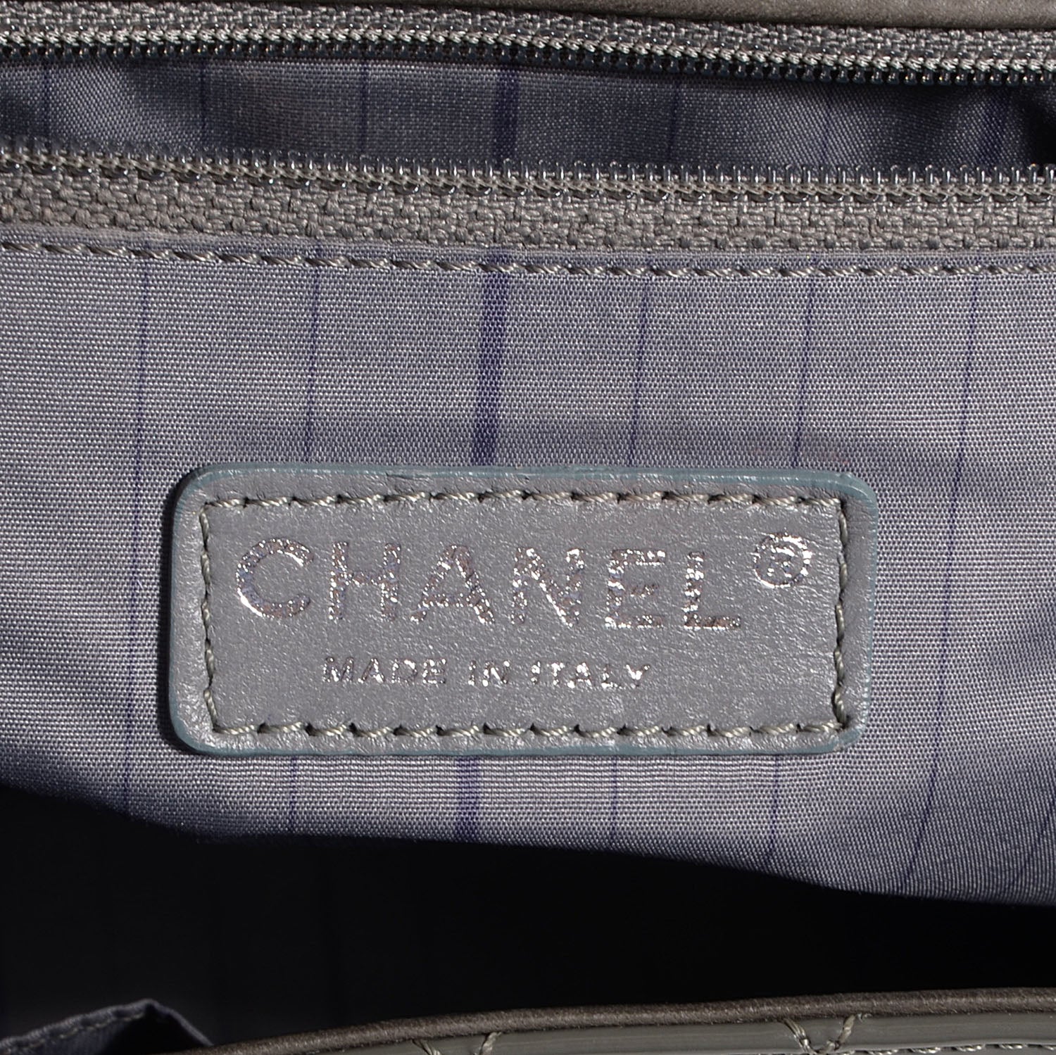 Chanel Glazed Calfskin Mademoiselle Lock Kelly Flap Bag Grey 5 of 7