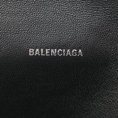 Balenciaga Shiny Paper Calfskin Floral Print Large Crush Sling Bag Black Red 6 of 11