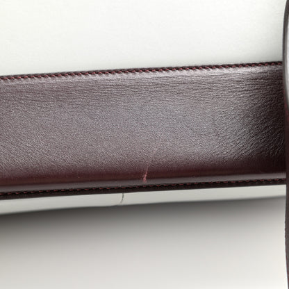 Celine Shiny Smooth Calfskin Medium Frame Shoulder Bag Burgundy Pearl Blue 12 of 13