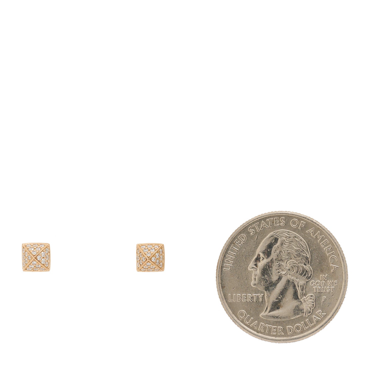 18K Rose Gold Diamond Clou d'H Stud Earrings