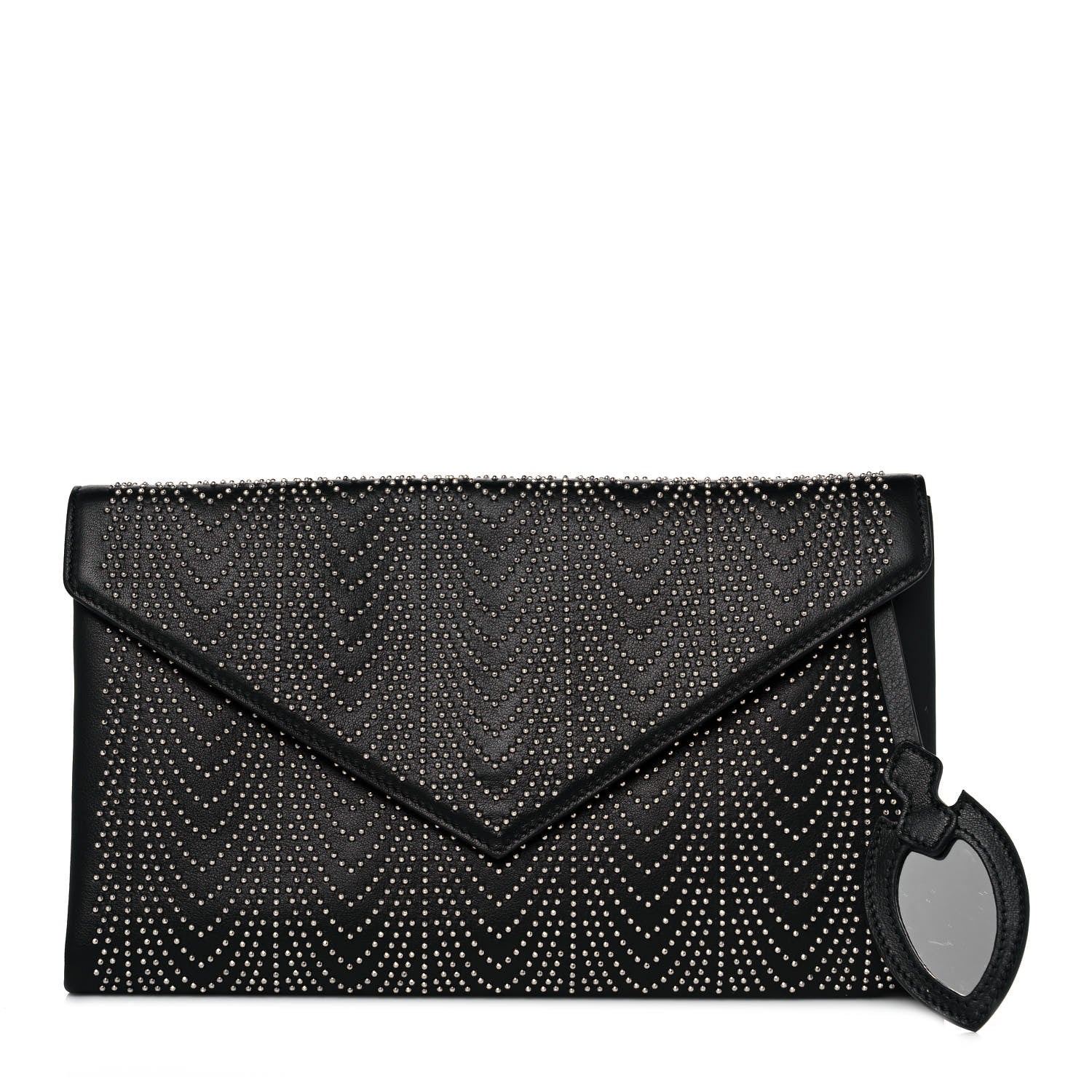 Alaia Calfskin Studded Envelope Clutch Black 1 of 8