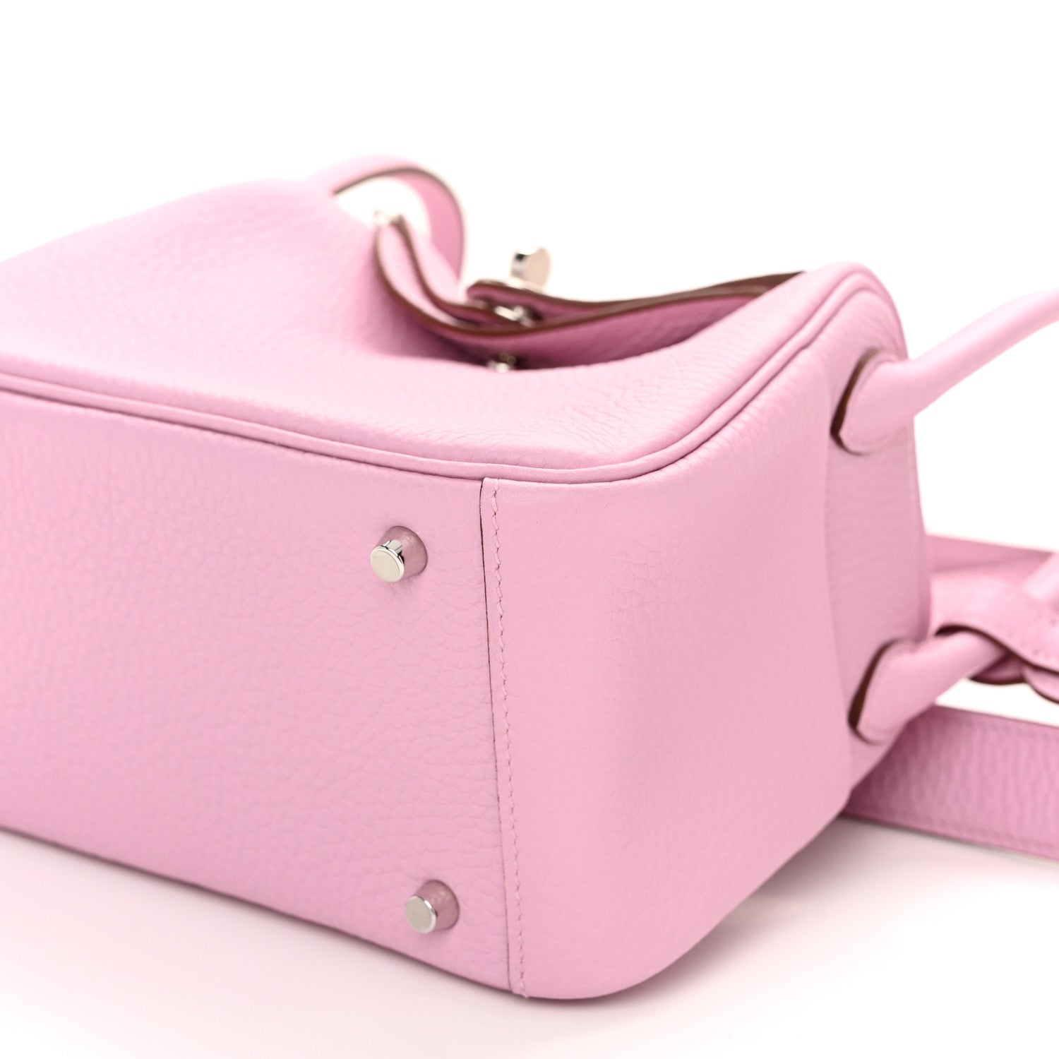 Hermes Taurillon Clemence Mini Lindy 20 Mauve Sylvestre 9 of 10