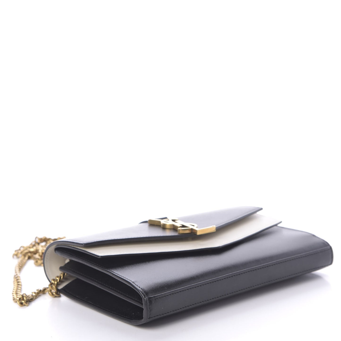 Smooth Calfskin Monogram Sulpice Chain Wallet Black Crema Soft