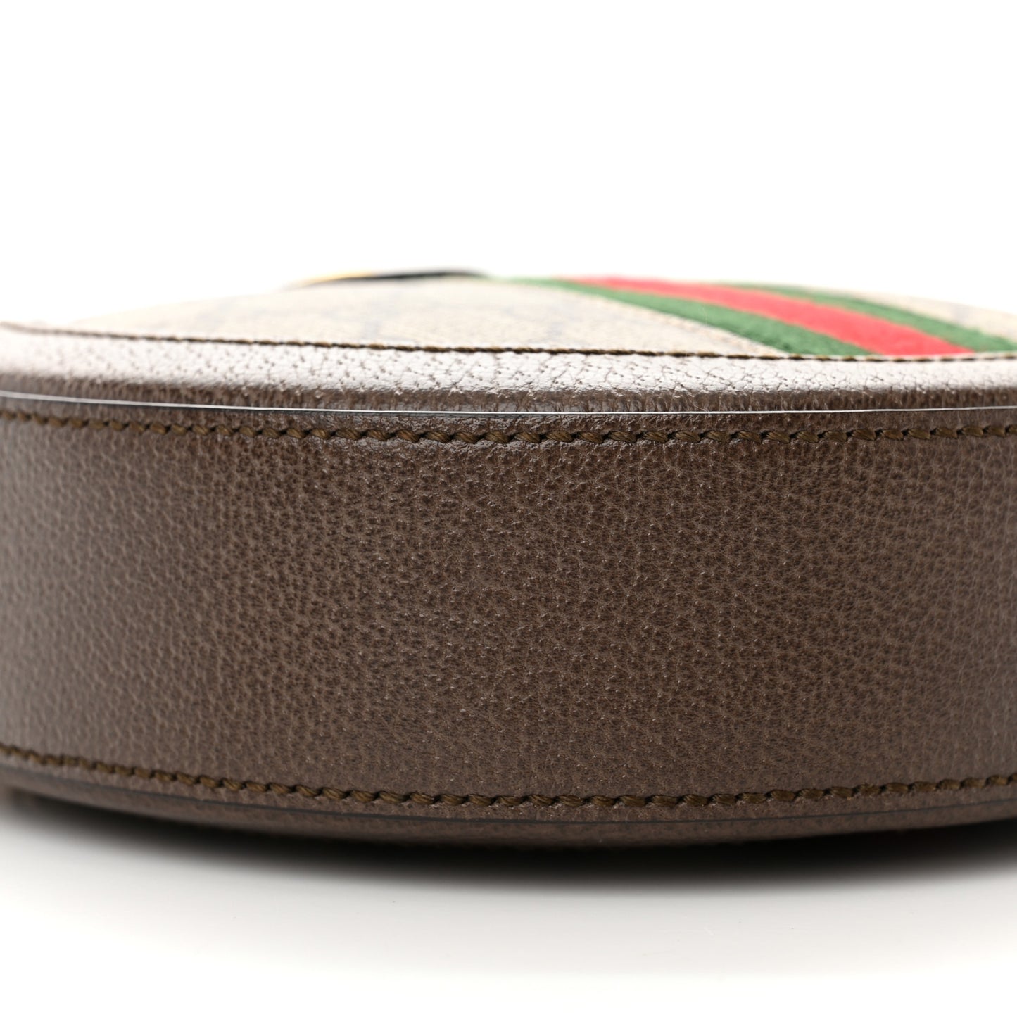 GG Supreme Monogram Web Mini Ophidia Round Shoulder Bag Brown