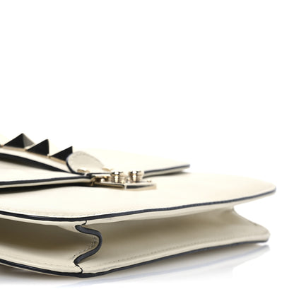 Valentino Garavani Vitello Medium Glam Lock Rockstud Flap Light Ivory 9 of 10