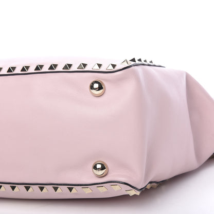 Valentino Garavani Vitello Small Rockstud Tote Water Rose 10 of 10